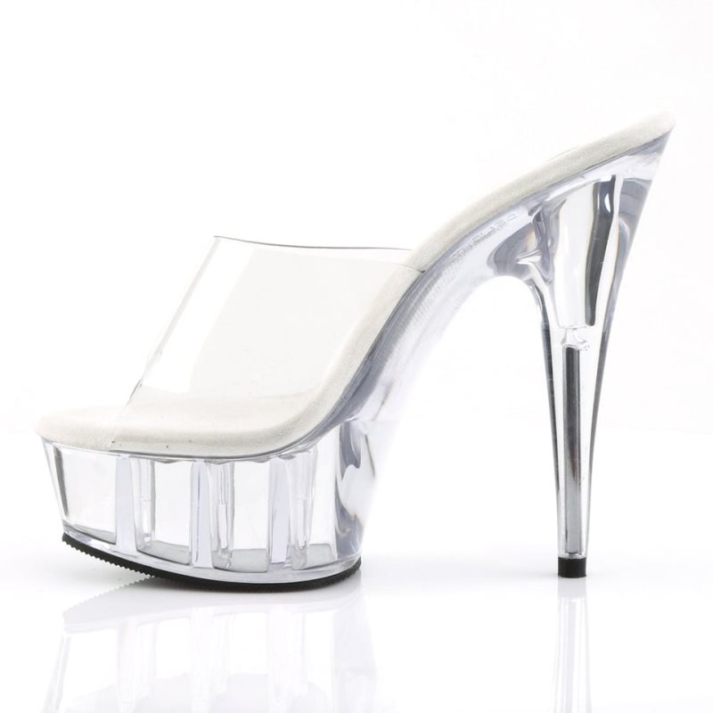 Chanclas De Plataforma Pleaser Delight-601 Mujer Clear | ESPAÑA HWEBP