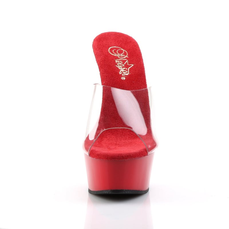 Chanclas De Plataforma Pleaser Delight-601 Mujer Rojas | ESPAÑA XANLZ