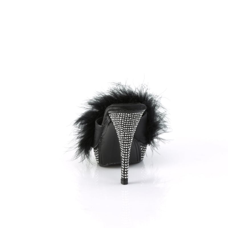 Chanclas De Plataforma Pleaser Elegant-401F Mujer Negras | ESPAÑA VNYRX