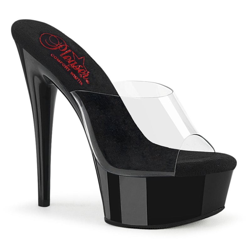 Chanclas De Plataforma Pleaser Excite-601 Mujer Negras | ESPAÑA VKUBL