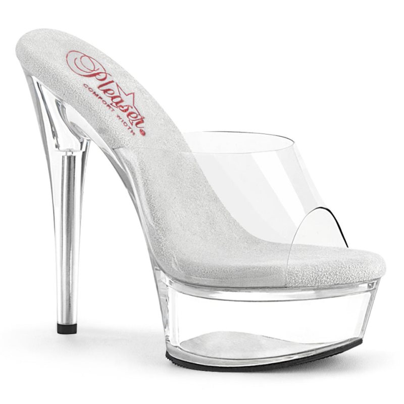 Chanclas De Plataforma Pleaser Excite-601 Mujer Clear | ESPAÑA CGXVR