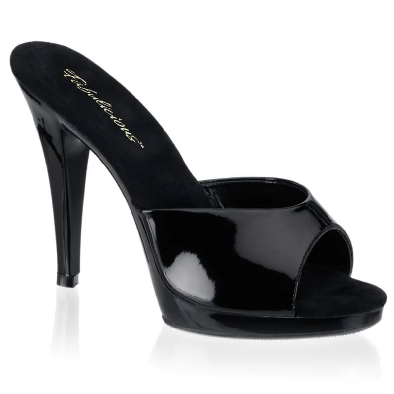 Chanclas De Plataforma Pleaser Flair-401-2 Mujer Negras | ESPAÑA WAPCO