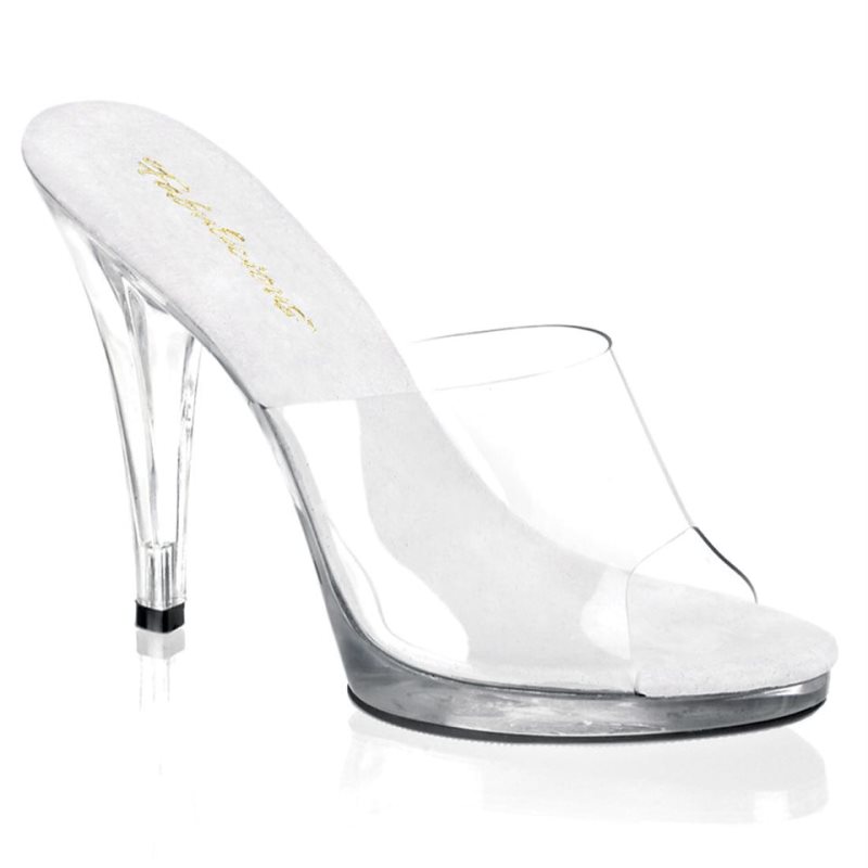 Chanclas De Plataforma Pleaser Flair-401 Mujer Clear | ESPAÑA CKWLA