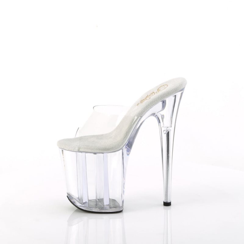 Chanclas De Plataforma Pleaser Flamingo-801 Mujer Clear | ESPAÑA DWIHB