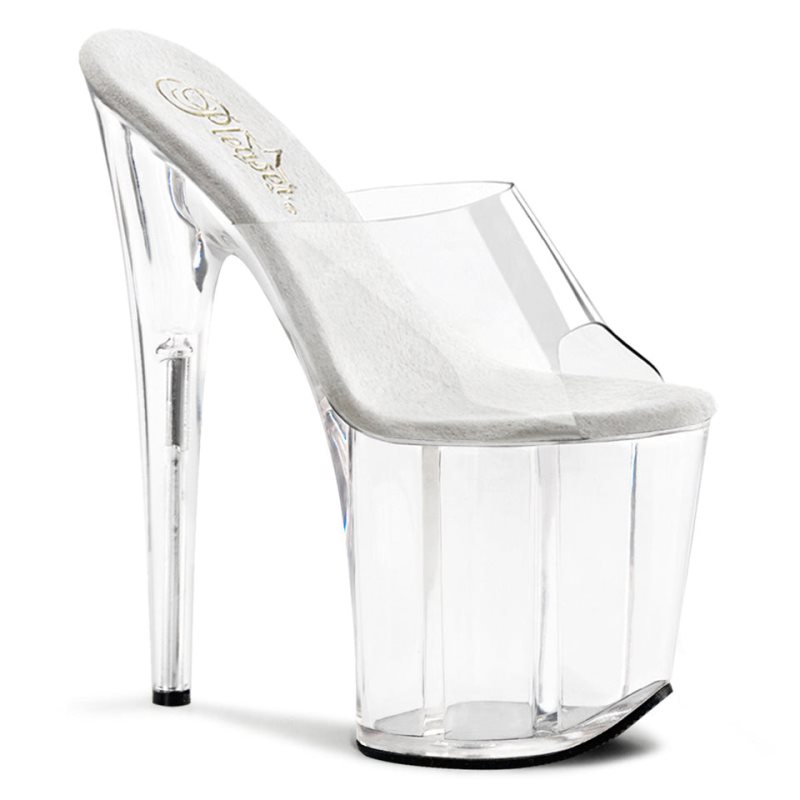 Chanclas De Plataforma Pleaser Flamingo-801 Mujer Clear | ESPAÑA DWIHB