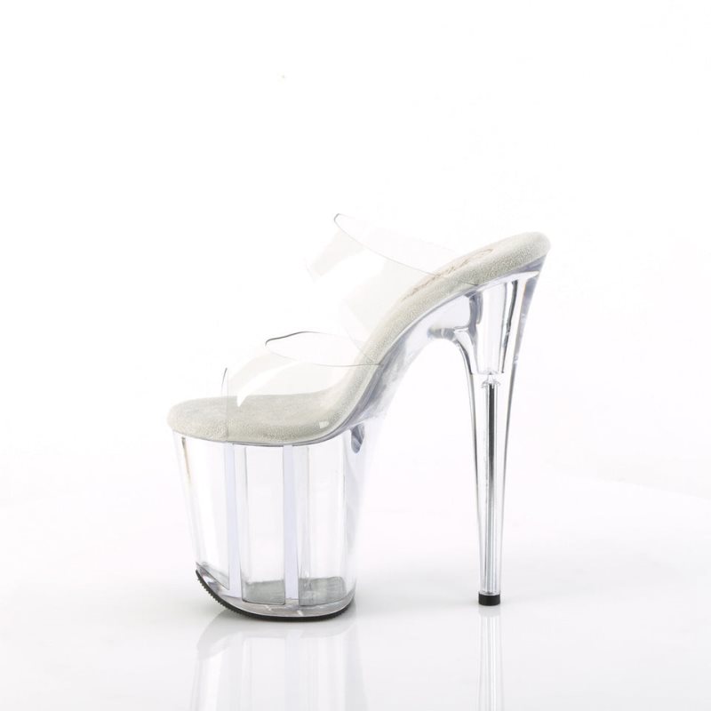 Chanclas De Plataforma Pleaser Flamingo-802 Mujer Clear | ESPAÑA QCKSV