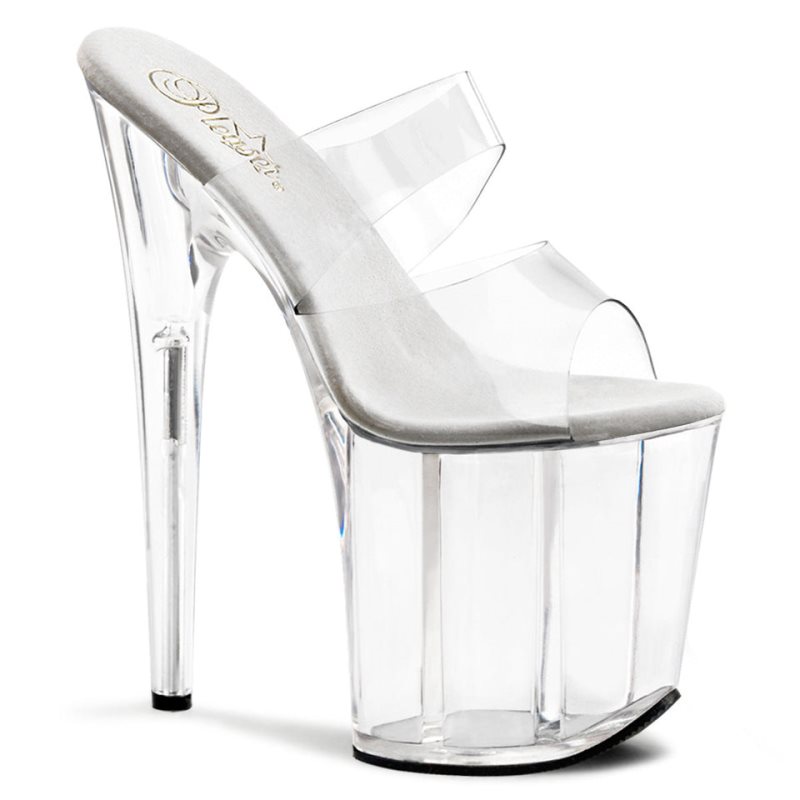 Chanclas De Plataforma Pleaser Flamingo-802 Mujer Clear | ESPAÑA QCKSV