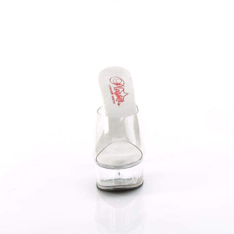 Chanclas De Plataforma Pleaser Gleam-601 Mujer Clear | ESPAÑA ZPSFG