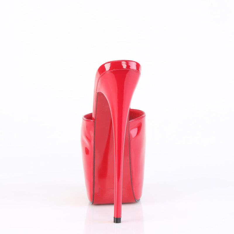 Chanclas De Plataforma Pleaser Jubilant-01 Mujer Rojas | ESPAÑA TKPLC