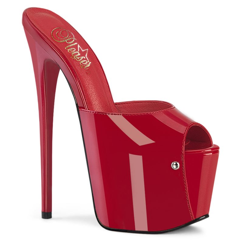 Chanclas De Plataforma Pleaser Jubilant-01 Mujer Rojas | ESPAÑA TKPLC