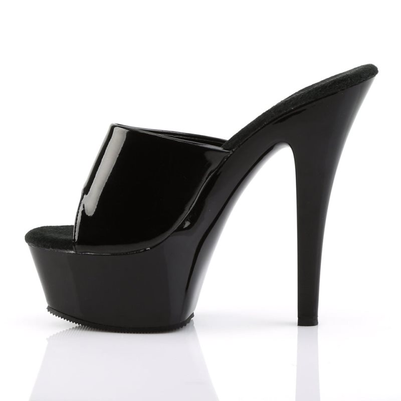 Chanclas De Plataforma Pleaser Kiss-201 Mujer Negras | ESPAÑA VPWNT