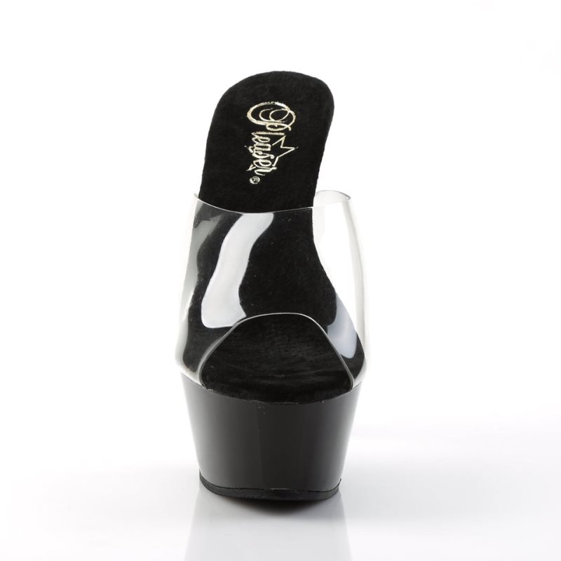 Chanclas De Plataforma Pleaser Kiss-201 Mujer Negras | ESPAÑA SBDWV