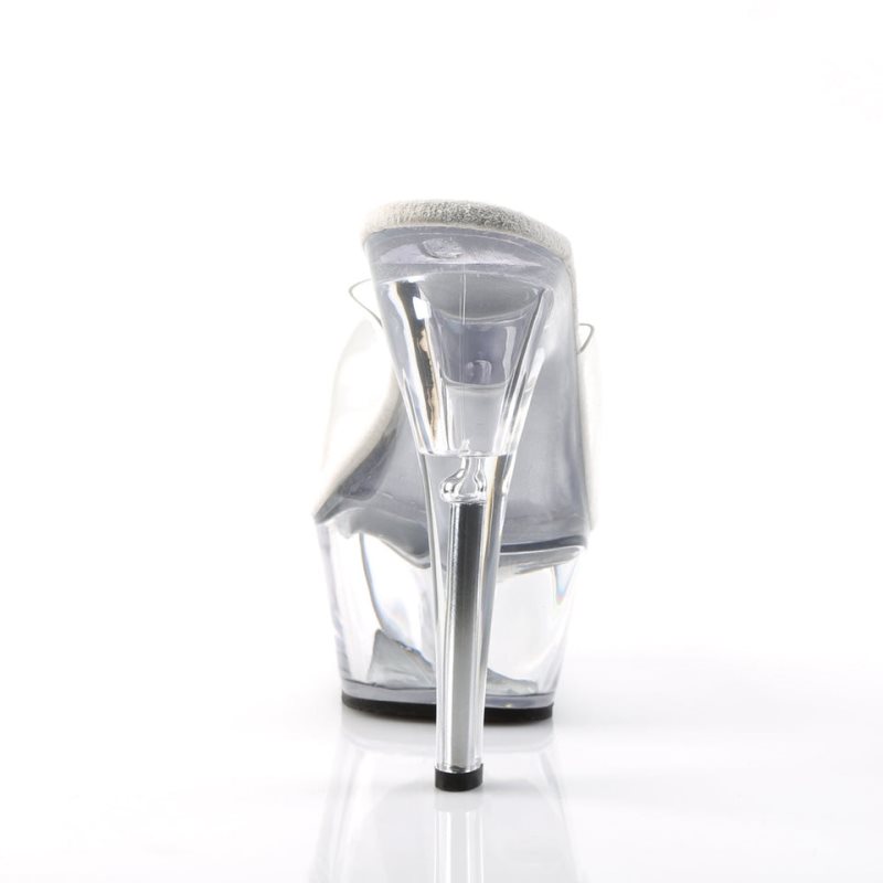 Chanclas De Plataforma Pleaser Kiss-201 Mujer Clear | ESPAÑA ANRWC