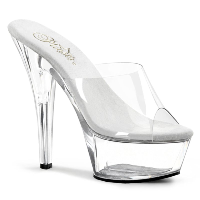 Chanclas De Plataforma Pleaser Kiss-201 Mujer Clear | ESPAÑA ANRWC