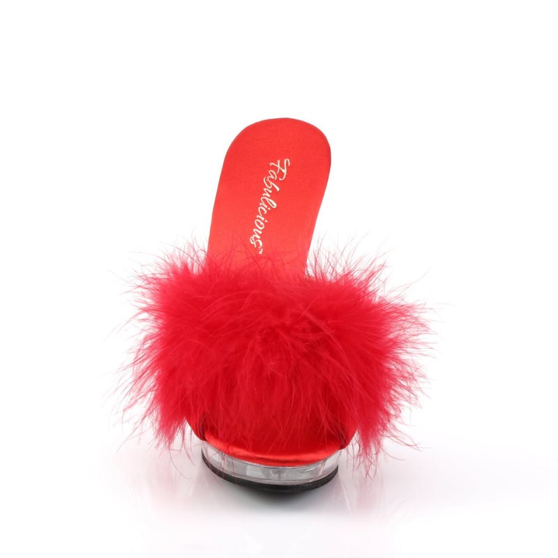 Chanclas De Plataforma Pleaser Lip-101-8 Mujer Rojas | ESPAÑA PHXNG