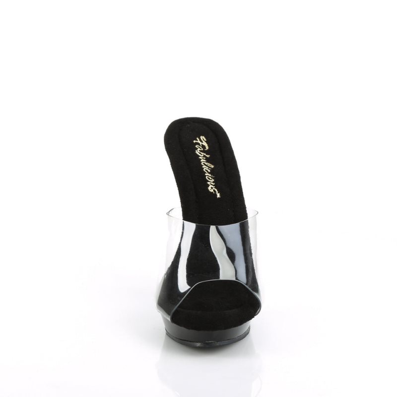 Chanclas De Plataforma Pleaser Lip-101 Mujer Negras | ESPAÑA ZEDMG