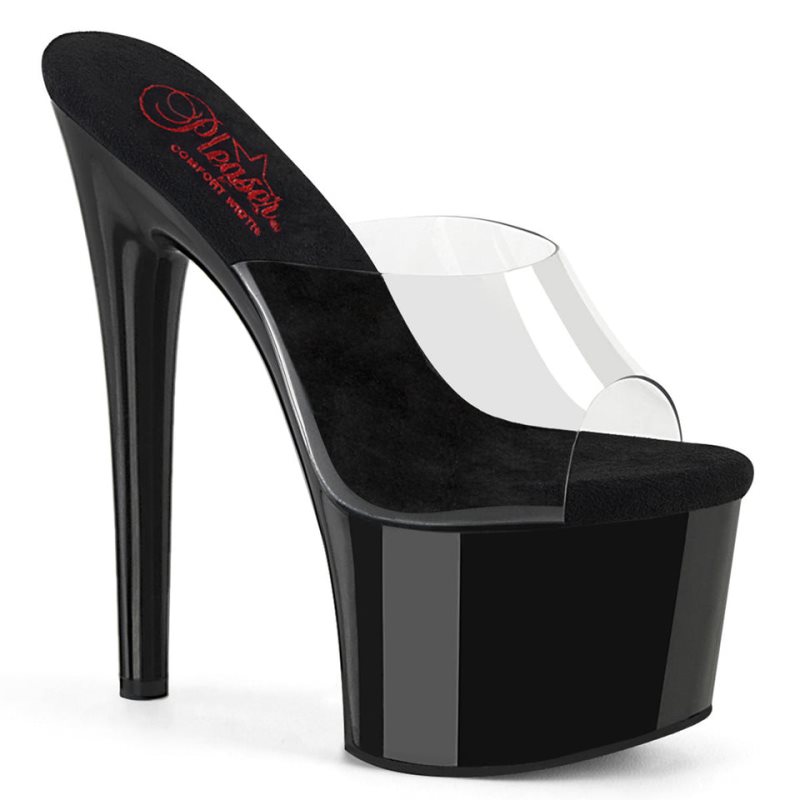 Chanclas De Plataforma Pleaser Passion-701 Mujer Negras | ESPAÑA XTOPW