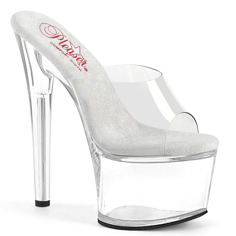 Chanclas De Plataforma Pleaser Passion-701 Mujer Clear | ESPAÑA PGSKI