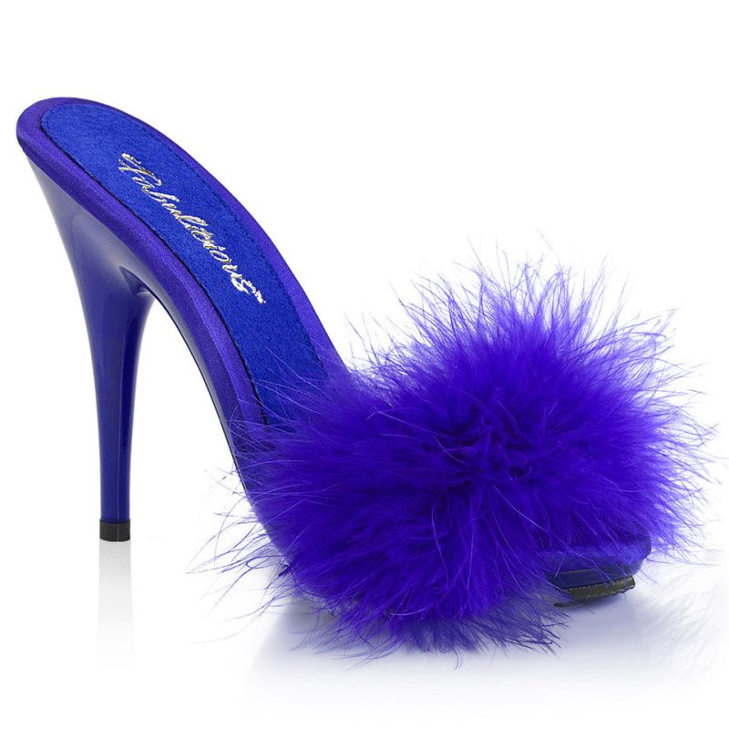 Chanclas De Plataforma Pleaser Poise-501F Mujer Azules | ESPAÑA CXJUQ