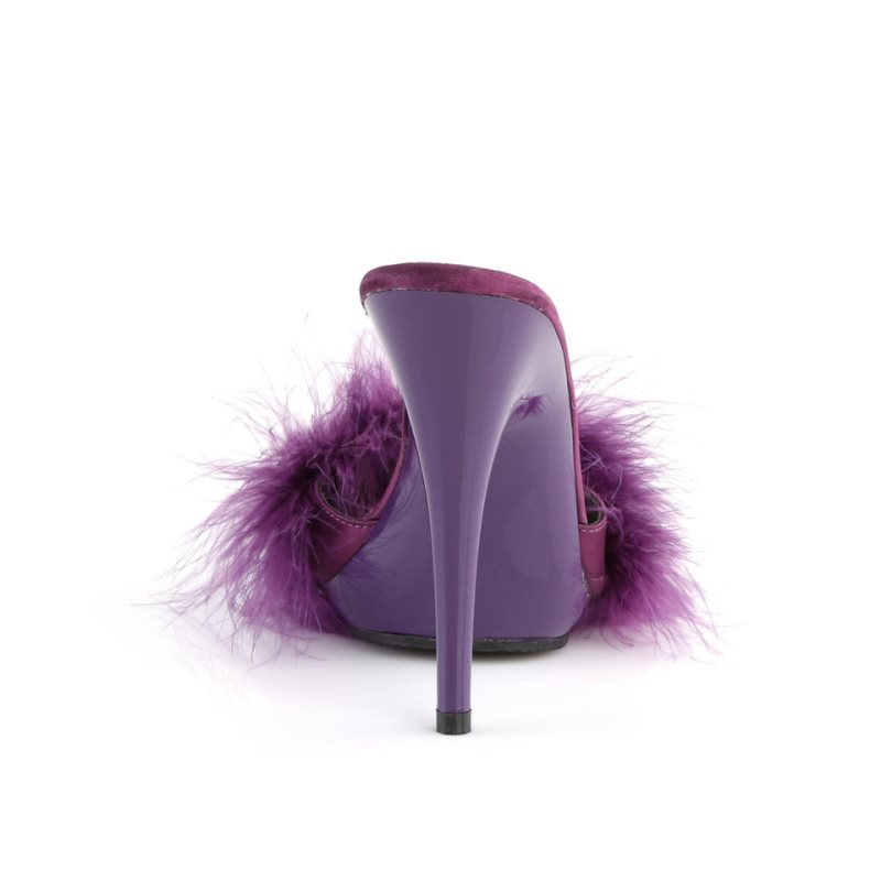 Chanclas De Plataforma Pleaser Poise-501F Mujer Moradas | ESPAÑA PIBYV