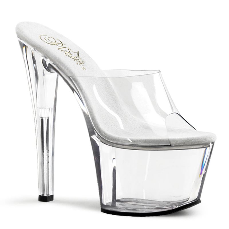 Chanclas De Plataforma Pleaser Sky-301 Mujer Clear | ESPAÑA JVOCM