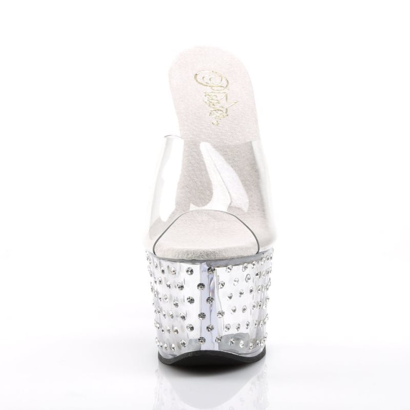 Chanclas De Plataforma Pleaser Stardust-701 Mujer Clear | ESPAÑA TNCBK