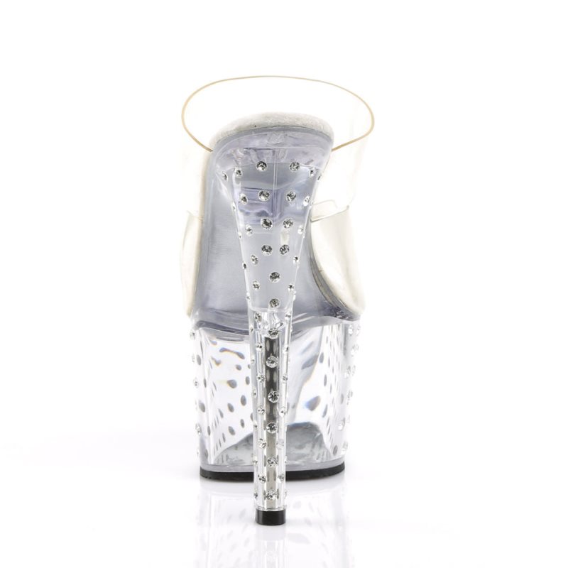 Chanclas De Plataforma Pleaser Stardust-702 Mujer Clear | ESPAÑA SJRNI