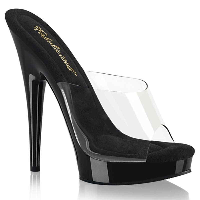 Chanclas De Plataforma Pleaser Sultry-601 Mujer Negras | ESPAÑA WLNYD