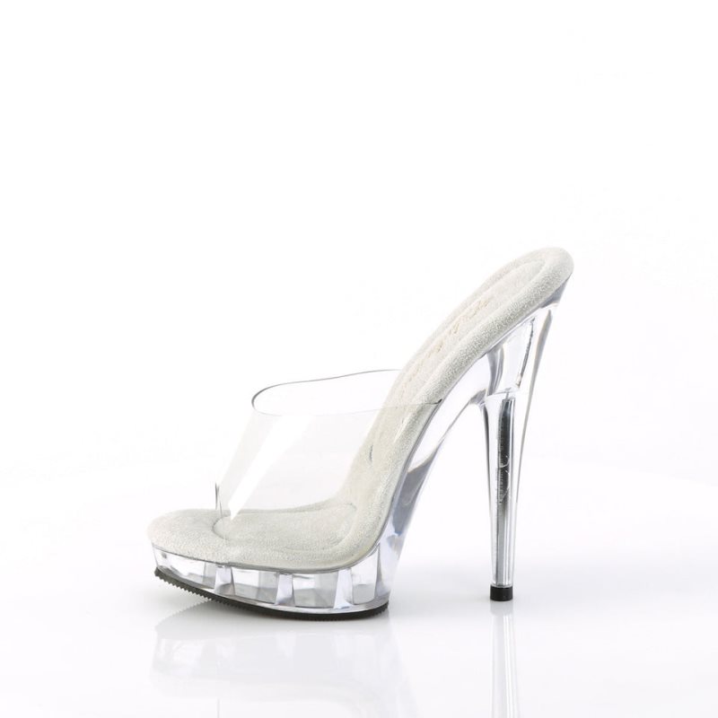 Chanclas De Plataforma Pleaser Sultry-601 Mujer Clear | ESPAÑA HFZGE