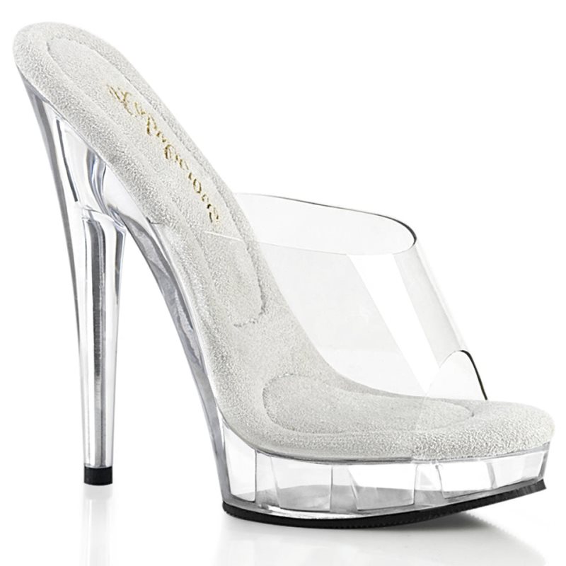 Chanclas De Plataforma Pleaser Sultry-601 Mujer Clear | ESPAÑA HFZGE