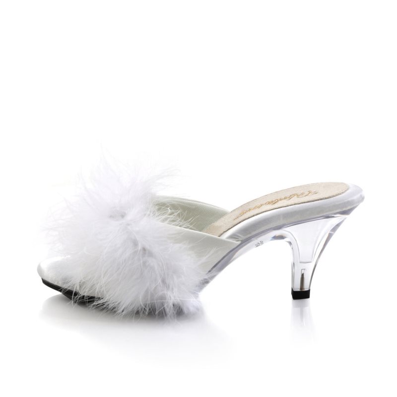 Chanclas Pleaser Belle-301F Mujer Blancas | ESPAÑA IOMLK