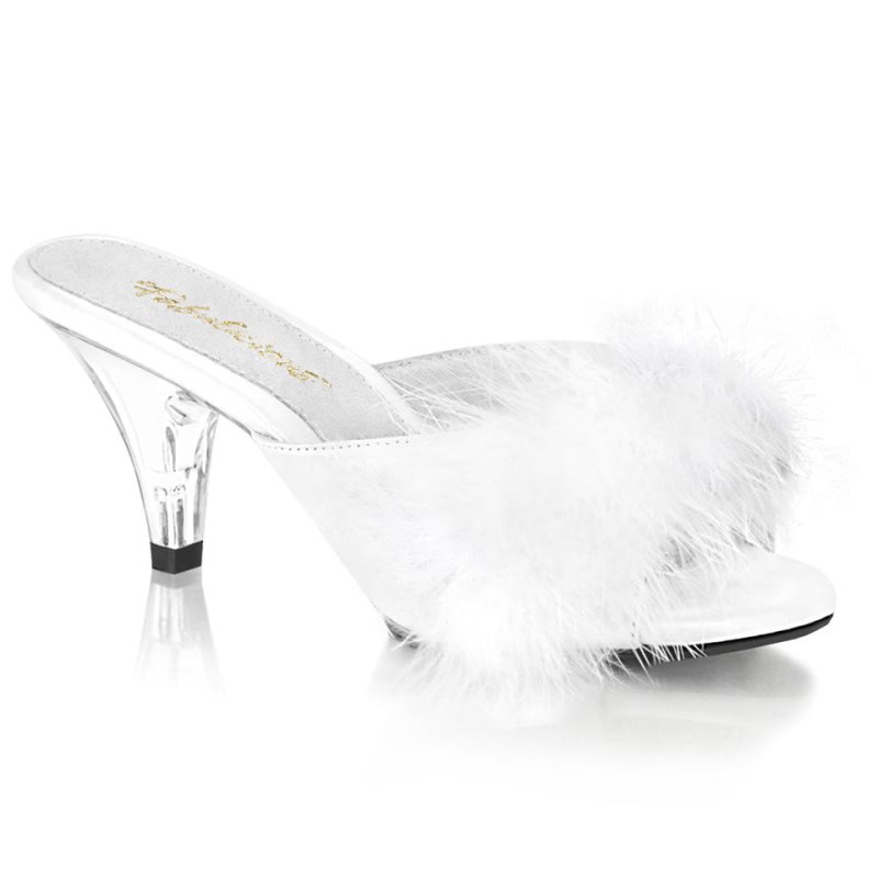 Chanclas Pleaser Belle-301F Mujer Blancas | ESPAÑA IOMLK