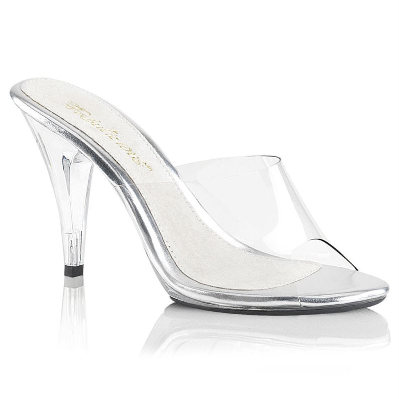 Chanclas Pleaser Caress-401 Mujer Clear | ESPAÑA FMIRQ