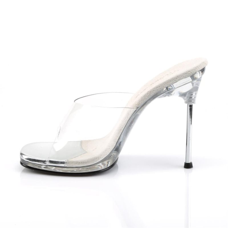 Chanclas Pleaser Chic-01 Mujer Clear | ESPAÑA HAZVK