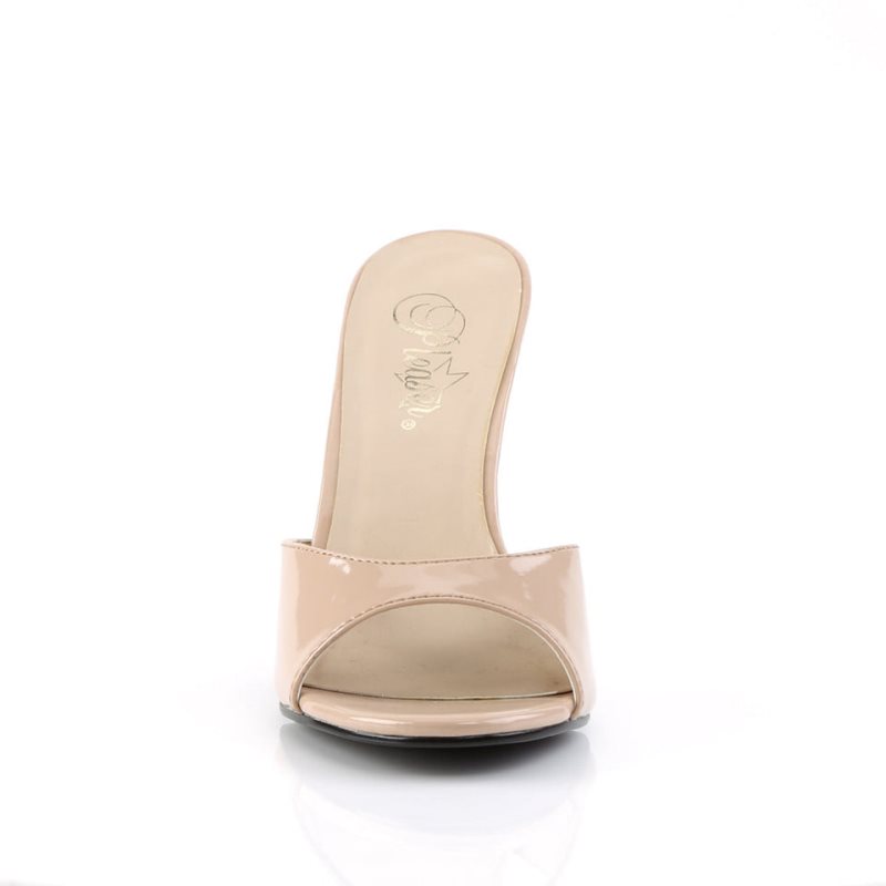 Chanclas Pleaser Classique-01 Mujer Beige | ESPAÑA BHXKZ