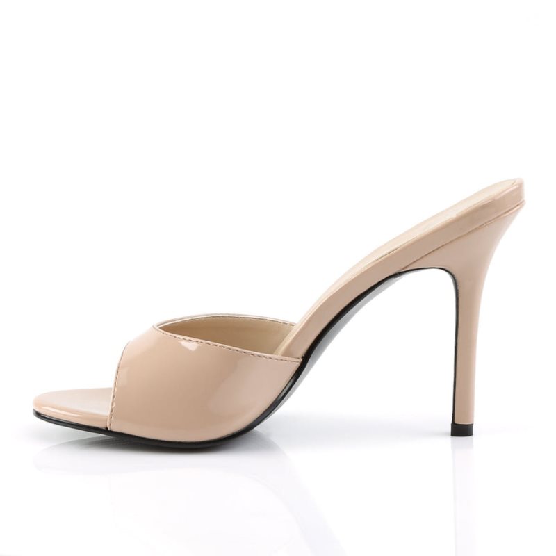 Chanclas Pleaser Classique-01 Mujer Beige | ESPAÑA BHXKZ